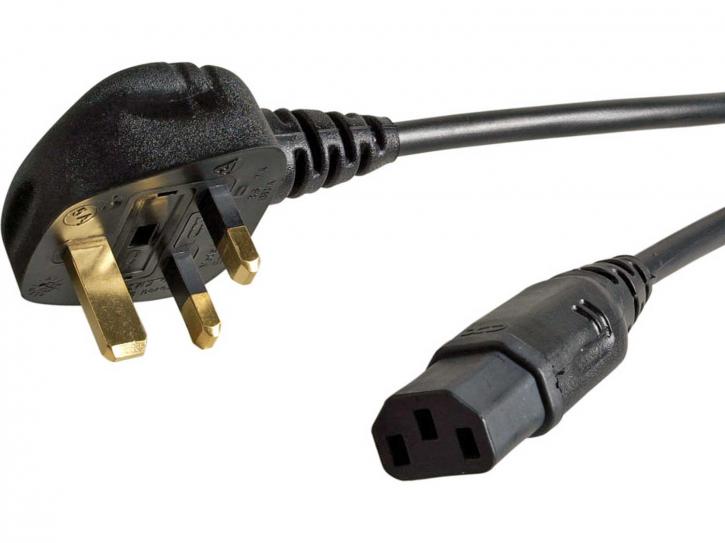 UK 240V C13 3-Pin Kettle Lead Cable - SpyCameraCCTV
