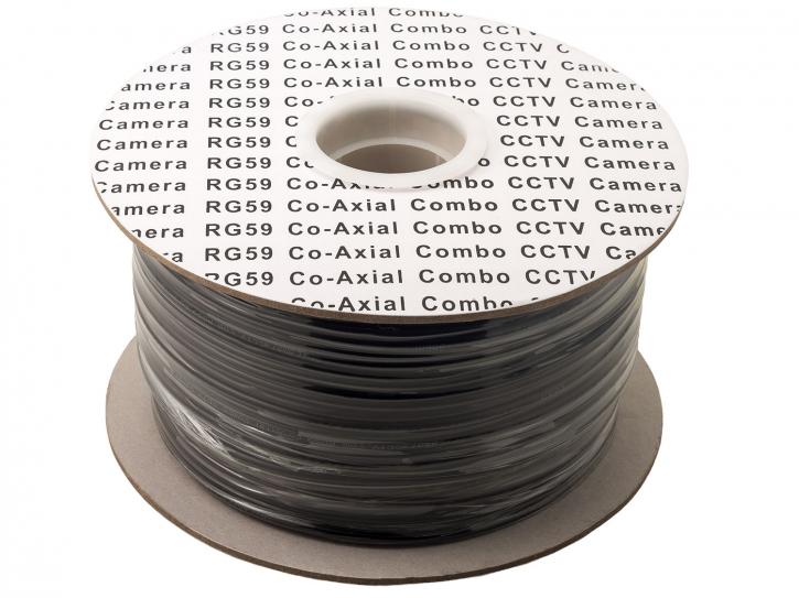 100m Reel RG59 Coaxial Shotgun CCTV Video Cable with DC Power Line - SpyCameraCCTV