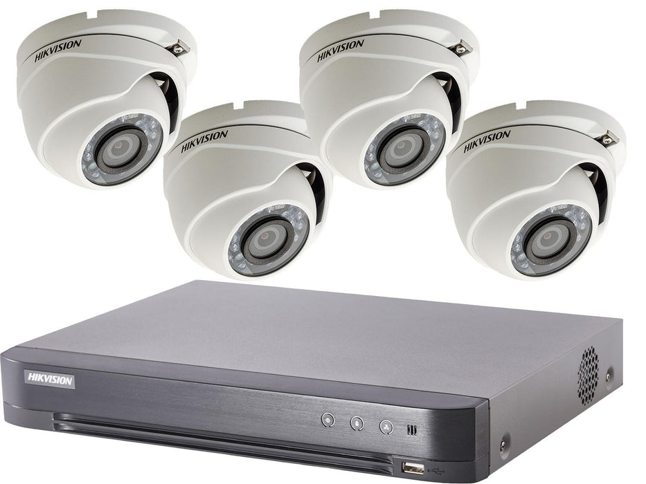 4 Camera Hikvision TVI CCTV System - 1080p HD with PoC DVR - SpyCameraCCTV