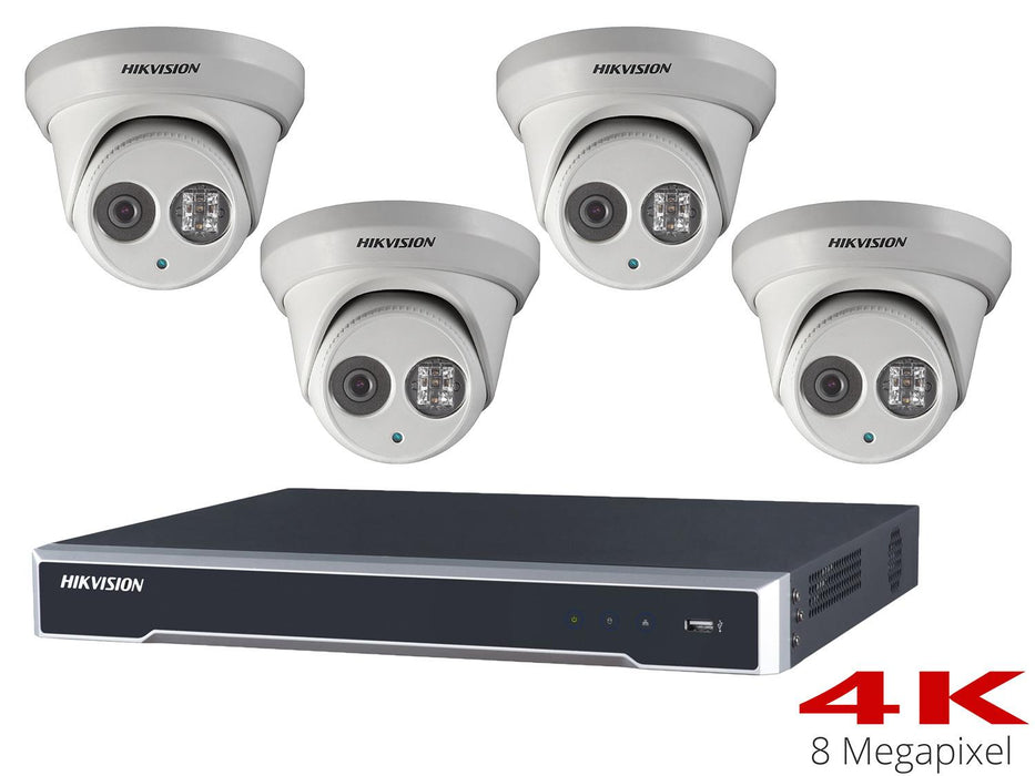 Hikvision 4K CCTV System with 4 30m Turret Cameras, NVR - SpyCameraCCTV