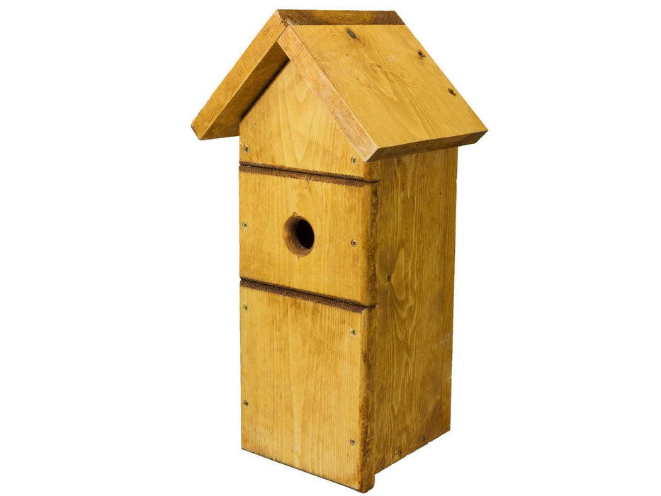 Green Feathers De Luxe Wooden Bird Box - FSC Certified, UK Made - SpyCameraCCTV