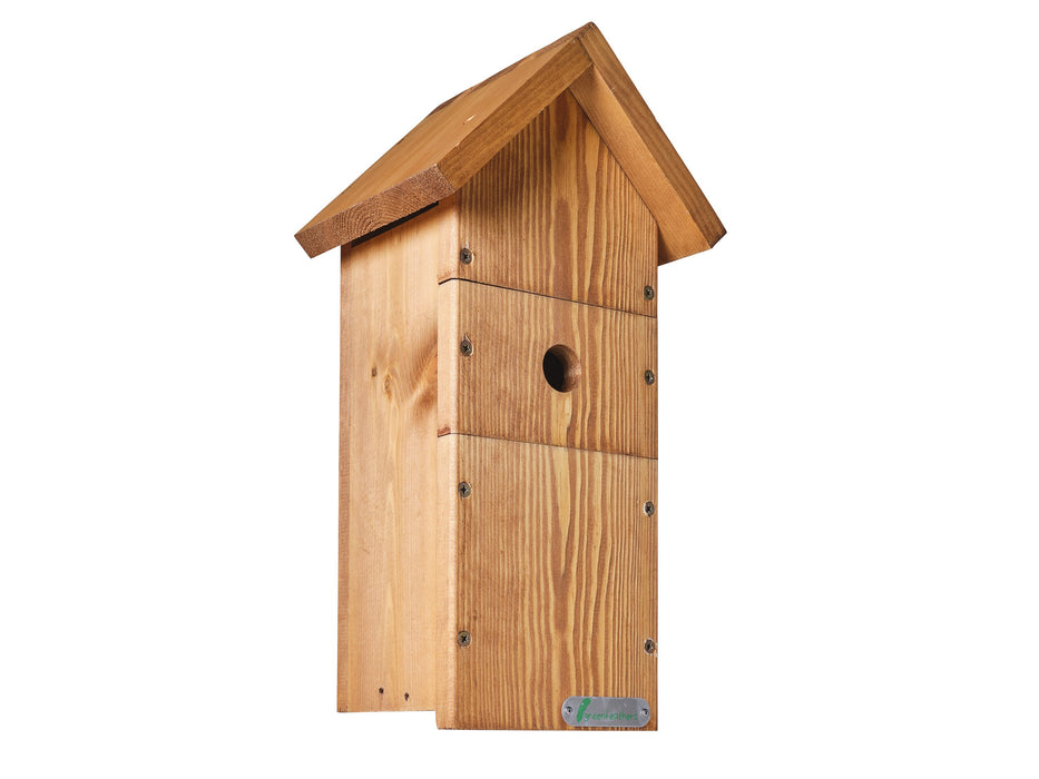tall handmade wooden nest box