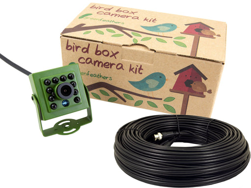 Green Feathers Bird Box Camera HD with TV Cable Connection