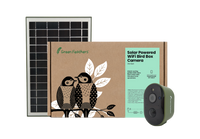 Green Feathers Solar Powered WiFi Bird Box Camera