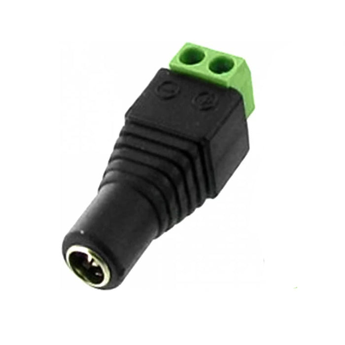 Female Jack Connector Adapter 5.5mm Outer, 2.1mm Inner, Screw Terminal
