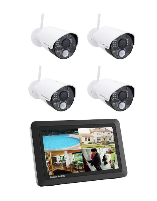 4 CAMERA DIGITAL WIRELESS HD 1080p CCTV KIT WITH MOBILE ACCESS