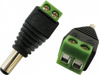 Male Jack Connector Adapter 2.1mm Screw Terminal for CCTV Cameras x 10 - SpyCameraCCTV