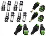 4 Camera Connector Kit for RG59 Cable - Power and BNC Twist Fittings - SpyCameraCCTV