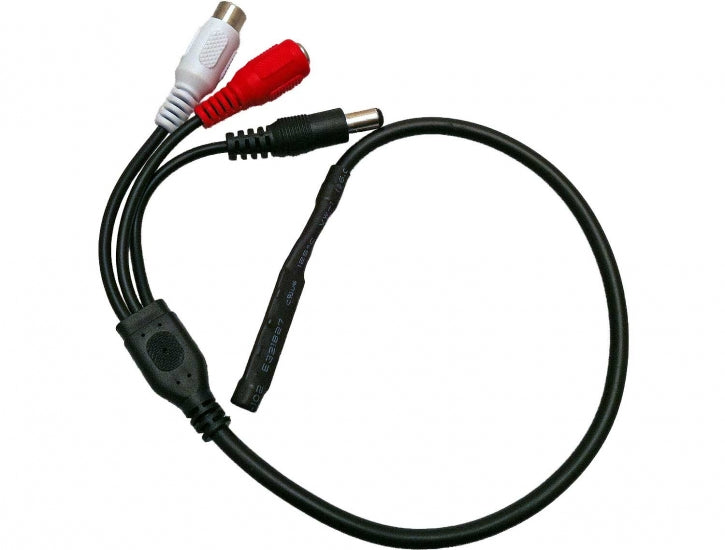 CCTV Security Camera Inline Audio Microphone with Loop Through Power - SpyCameraCCTV