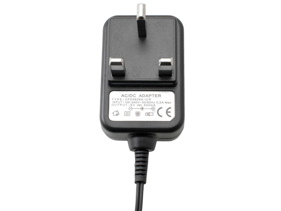 8V DC 500mA UK Power Supply 1.3mm Jack 3m Cable - SpyCameraCCTV