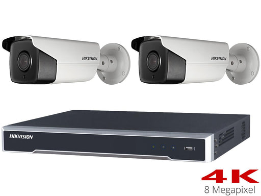 Hikvision 4K CCTV System with 2 50m Bullet Cameras, NVR - SpyCameraCCTV