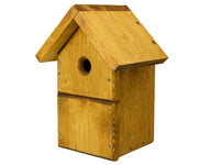 Green Feathers Wooden Bird Box  - FSC Certified, UK made - SpyCameraCCTV