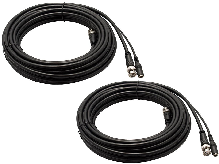 2 x 10m BNC Professional Grade Cables with Power and Video - SpyCameraCCTV