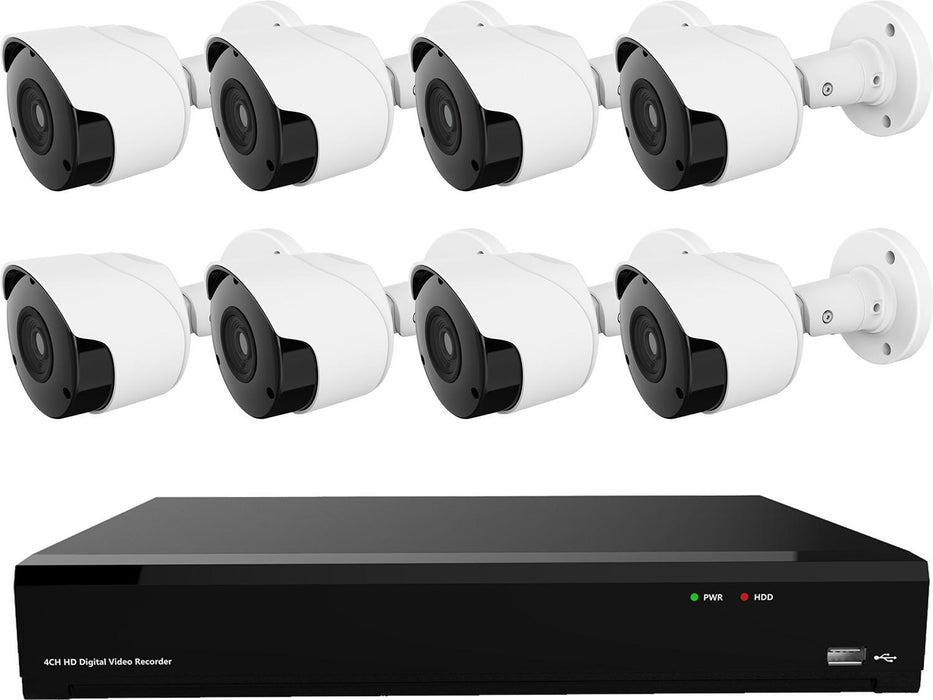 Gamut 2MP HD-TVI 8 Bullet Camera CCTV System - SpyCameraCCTV