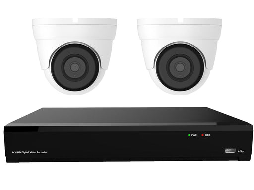 Gamut 2MP HD-TVI 2 Turret Camera CCTV System - SpyCameraCCTV