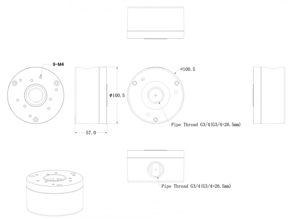 Gamut Bullet CCTV Camera Junction Box - SpyCameraCCTV