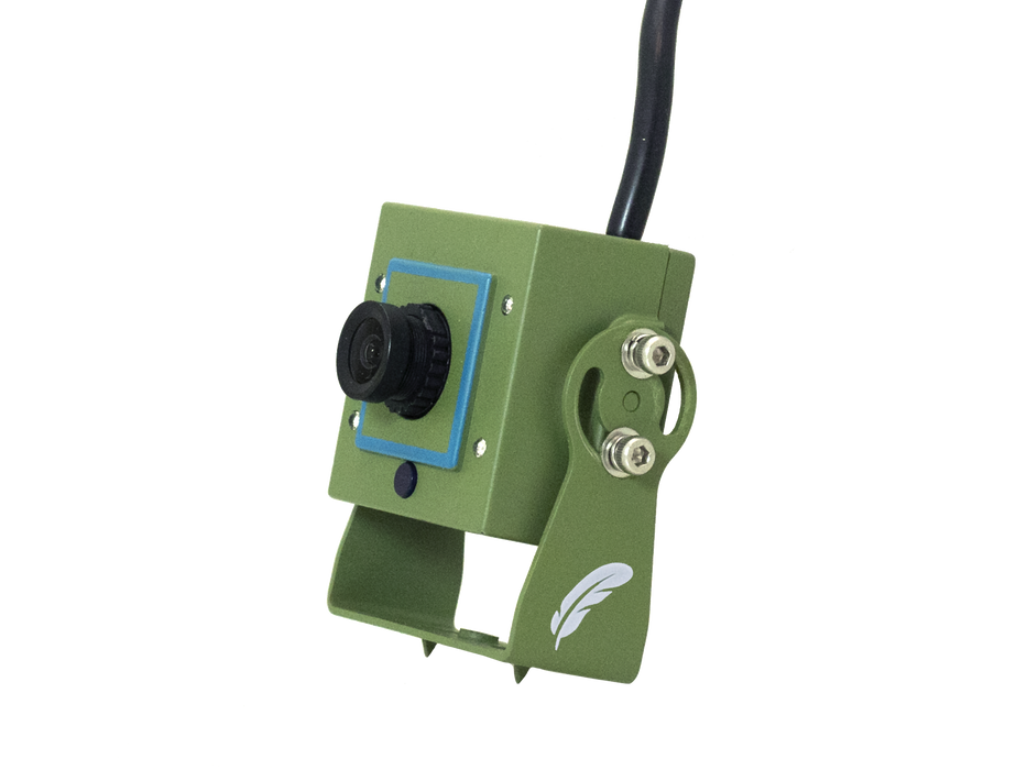 Green Feathers Bird Box Camera Deluxe Bundle TV Cable Connection
