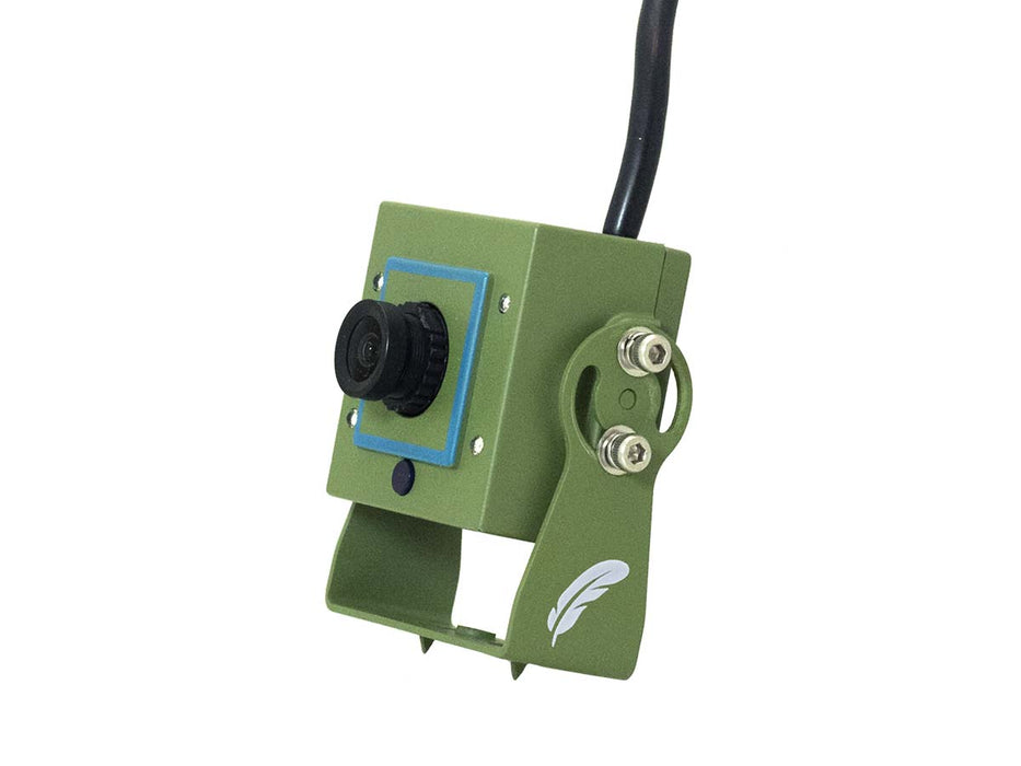Green Feathers Bird Box Camera TV Cable Connection