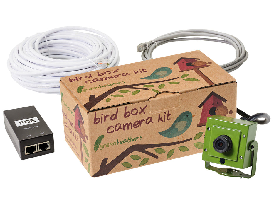 Green Feathers Bird Box Camera HD Network Cable Connection